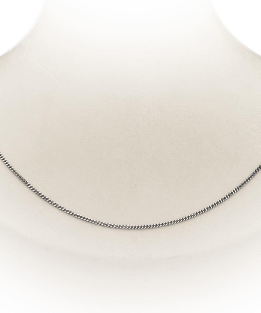Коробчатая цепочка из родированного серебра "Curb" 1.2mm