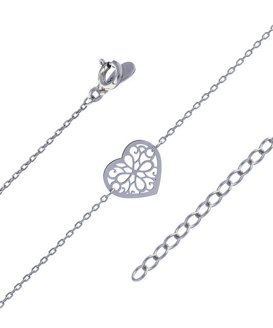 Hõbekäevõru "Süda" - Hõbedast käeketid - Goldinga