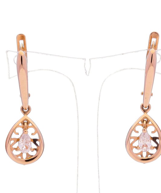 Kuldkõrvarõngad tsirkooniga - Kuldkõrvarõngad - Goldinga