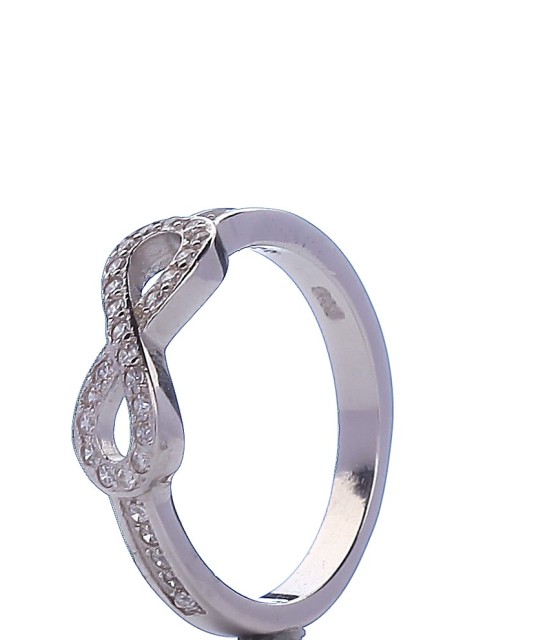 Sidabrinis žiedas su cirkoniais "begalybė" - Sidabriniai žiedai - Goldinga