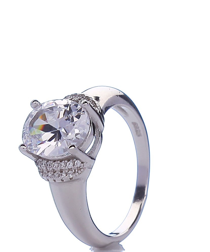 Hõbesõrmus tsirkoonidega - Hõbesõrmused - Goldinga