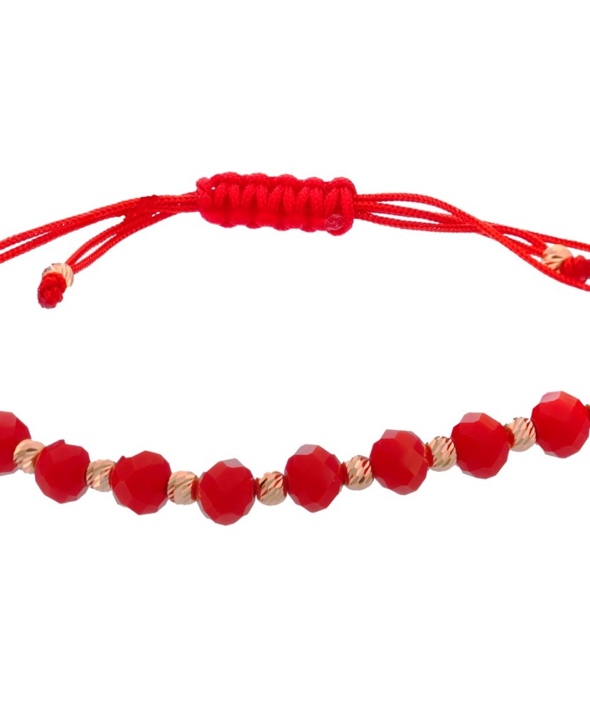 Punasest lõngast käevõru kullaga - Kullaga keermestatud käevõrud - Goldinga