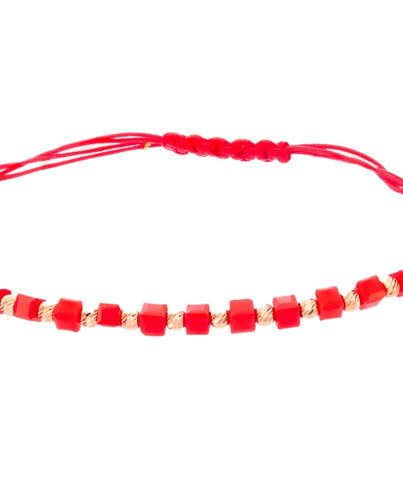 Punasest lõngast käevõru kullaga - Kullaga keermestatud käevõrud - Goldinga