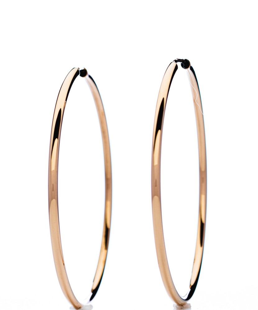 Auksiniai auskarai rinkutės 45mm - Auksiniai auskarai - Goldinga