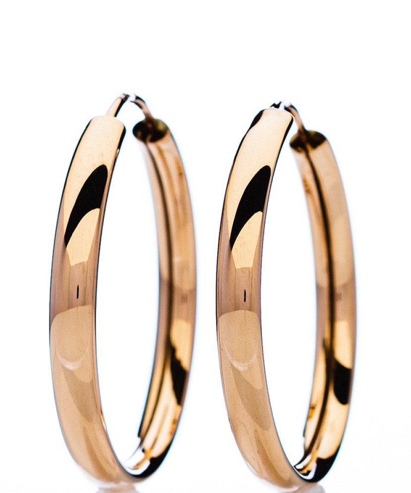 Auksiniai auskarai rinkutės 23mm - Auksiniai auskarai - Goldinga