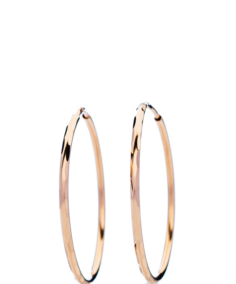 Graveeritud kuldkõrvarõngad rõngad 30mm - Kuldkõrvarõngad - Goldinga