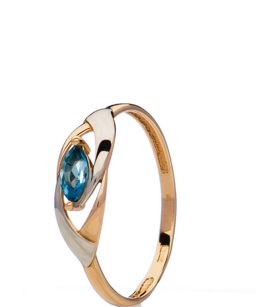 Auksinis žiedas su topazu - Auksiniai žiedai - Goldinga
