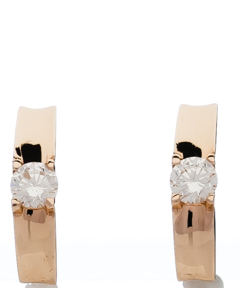 Auksiniai auskarai su cirkoniu - Auksiniai auskarai - Goldinga