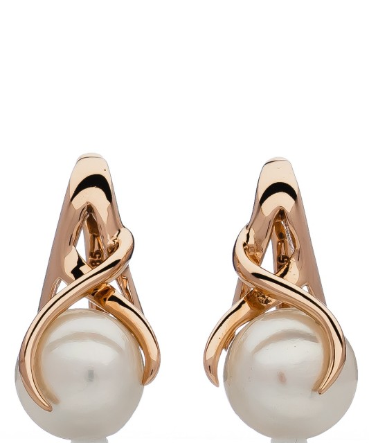 Auksiniai auskarai su perlu - Auskarai su perlais - Goldinga