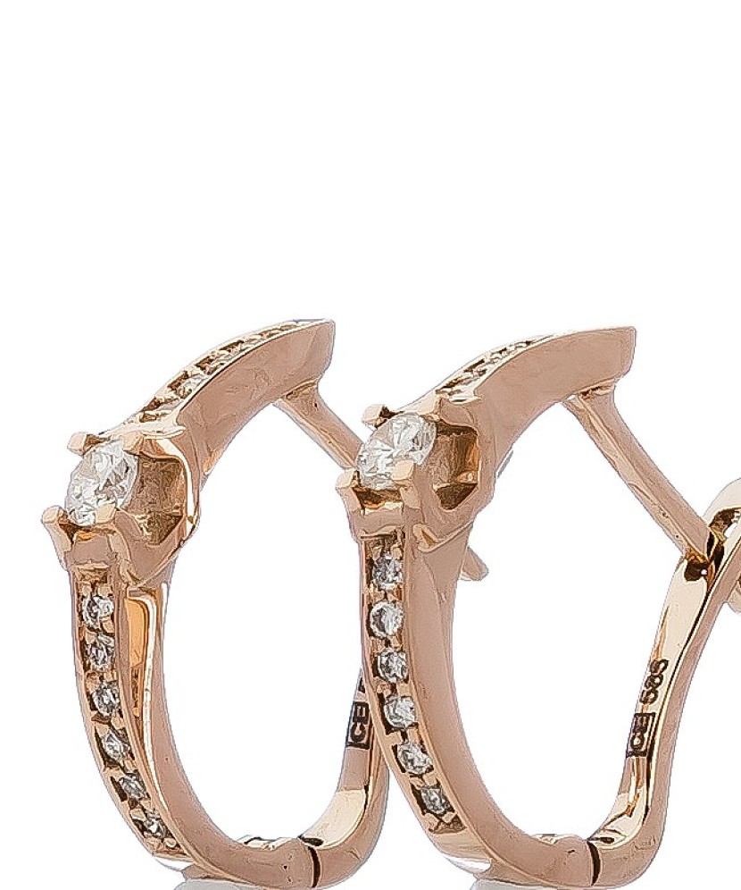 Kuldkõrvarõngad briljantidega - Kuldkõrvarõngad kalliskividega - Goldinga