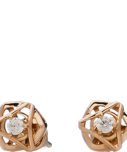 Auksiniai auskarai su cirkoniu - Auksiniai auskarai - Goldinga