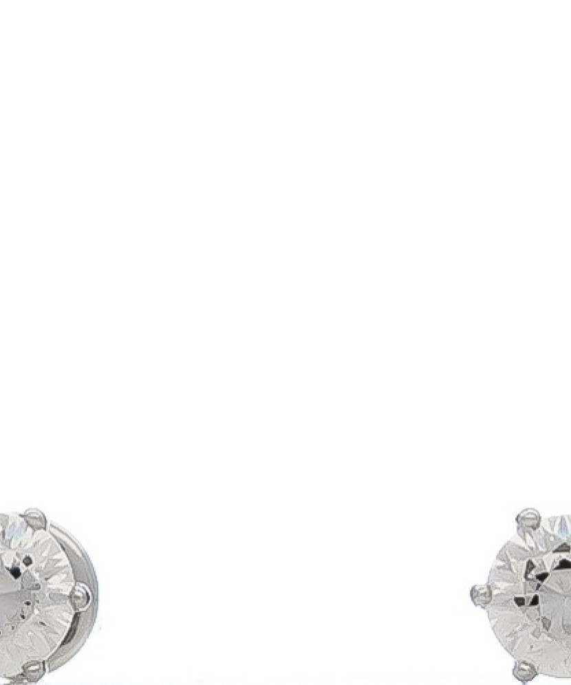 Balto aukso auskarai su cirkoniu - Auksiniai auskarai - Goldinga