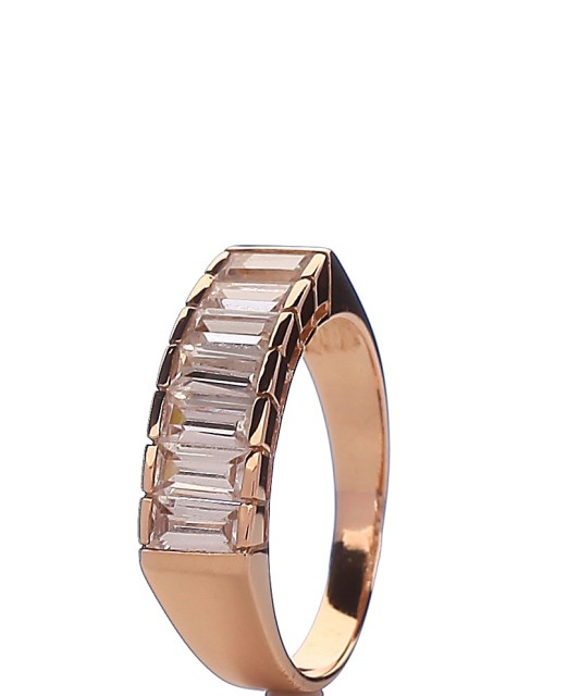 Auksinis žiedas su cirkoniais - Auksiniai žiedai - Goldinga