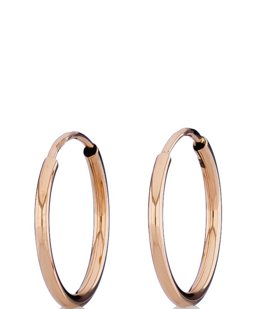 Auksiniai auskarai 20mm - Auksiniai auskarai - Goldinga