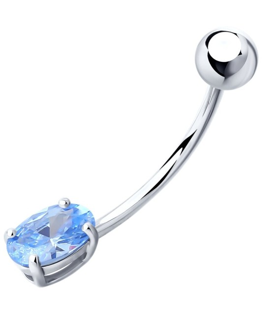 Sidabrinis auskaras į bambą su cirkoniu Goldinga S94060063