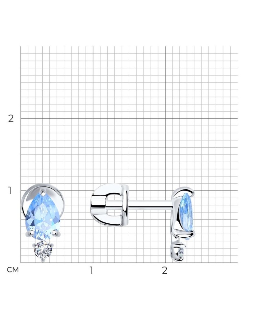 Sidabriniai auskarai su cirkoniais Goldinga S94024985
