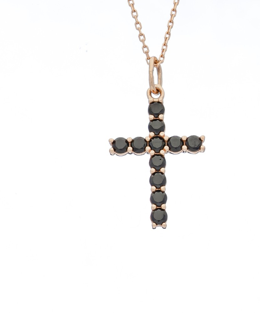 Auksinis pakabukas su cirkoniais "kryželis" - Kryželiai ir ikonos - Goldinga