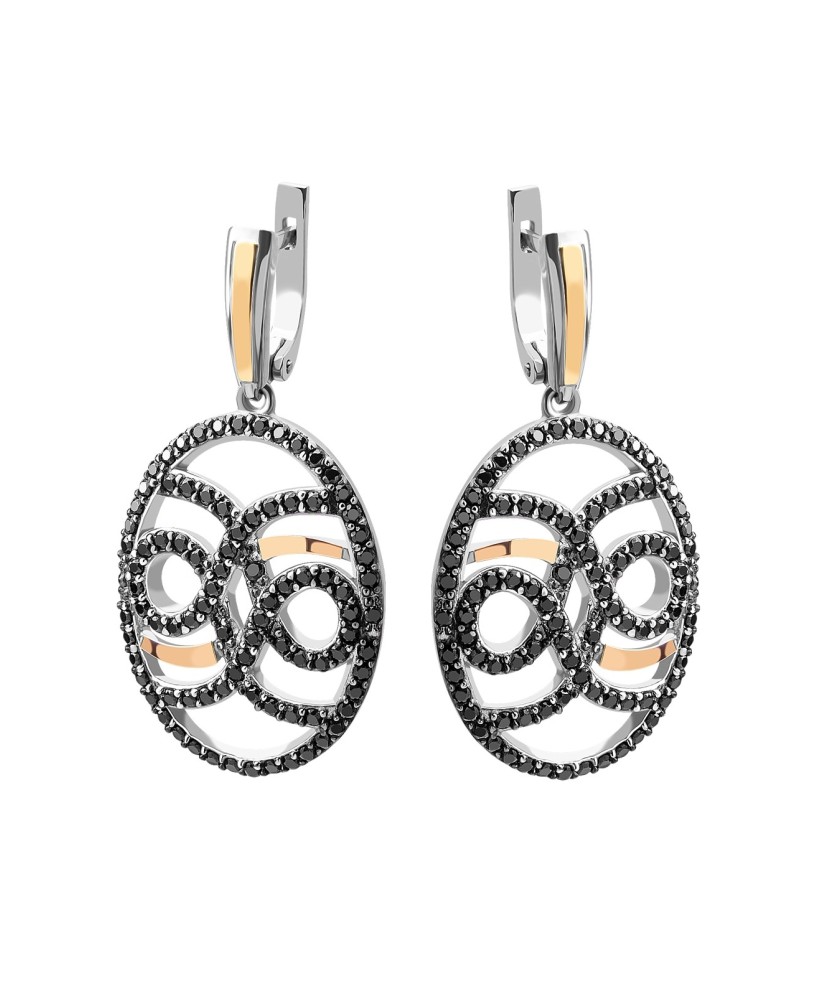 Hõbekõrvarõngad tsirkoonidega - Hõbekõrvarõngad - Goldinga