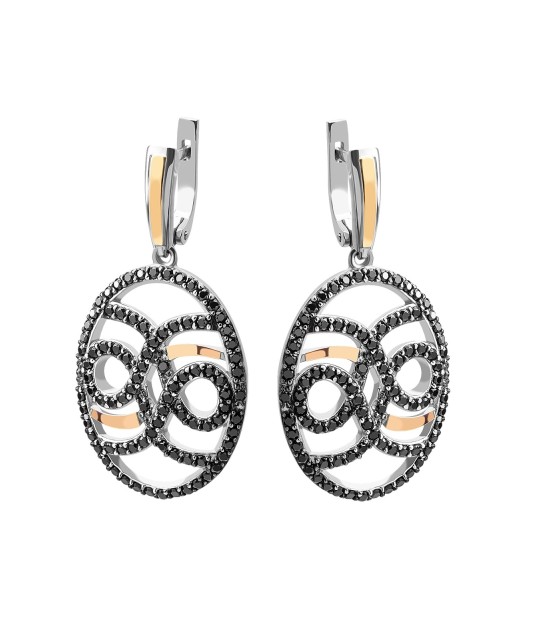 Sidabriniai auskarai su cirkoniais - Sidabriniai auskarai - Goldinga