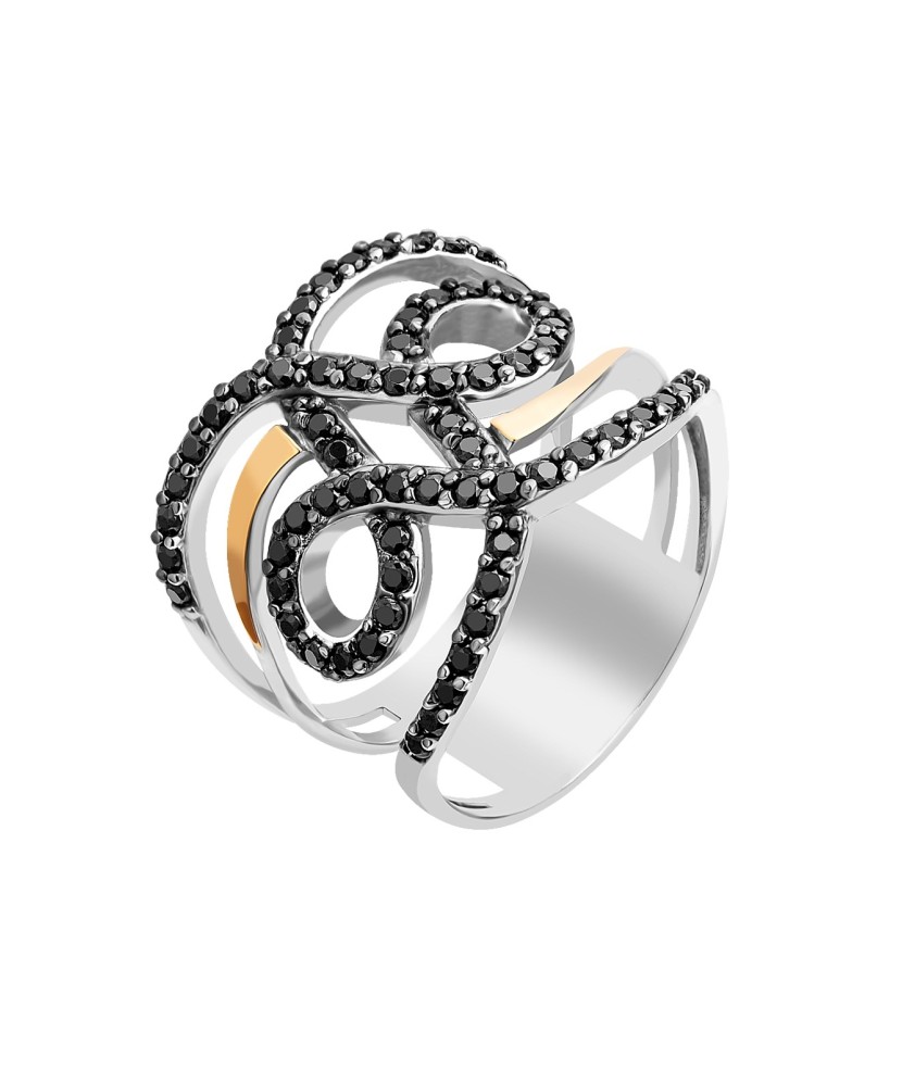 Hõbesõrmus tsirkoonidega - Hõbesõrmused - Goldinga