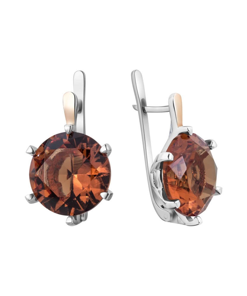 Hõbekõrvarõngad tsirkoonidega kullatud - Hõbekõrvarõngad - Goldinga