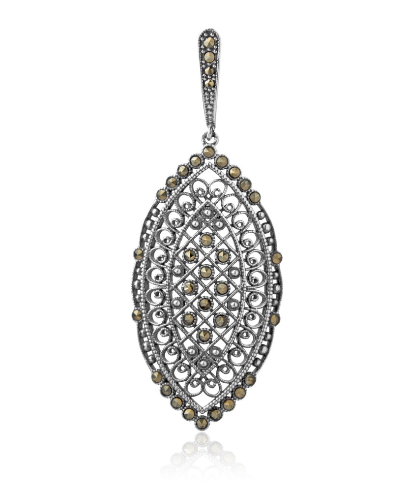 Hõberipats markasiitidega - Hõbedast ripatsid - Goldinga