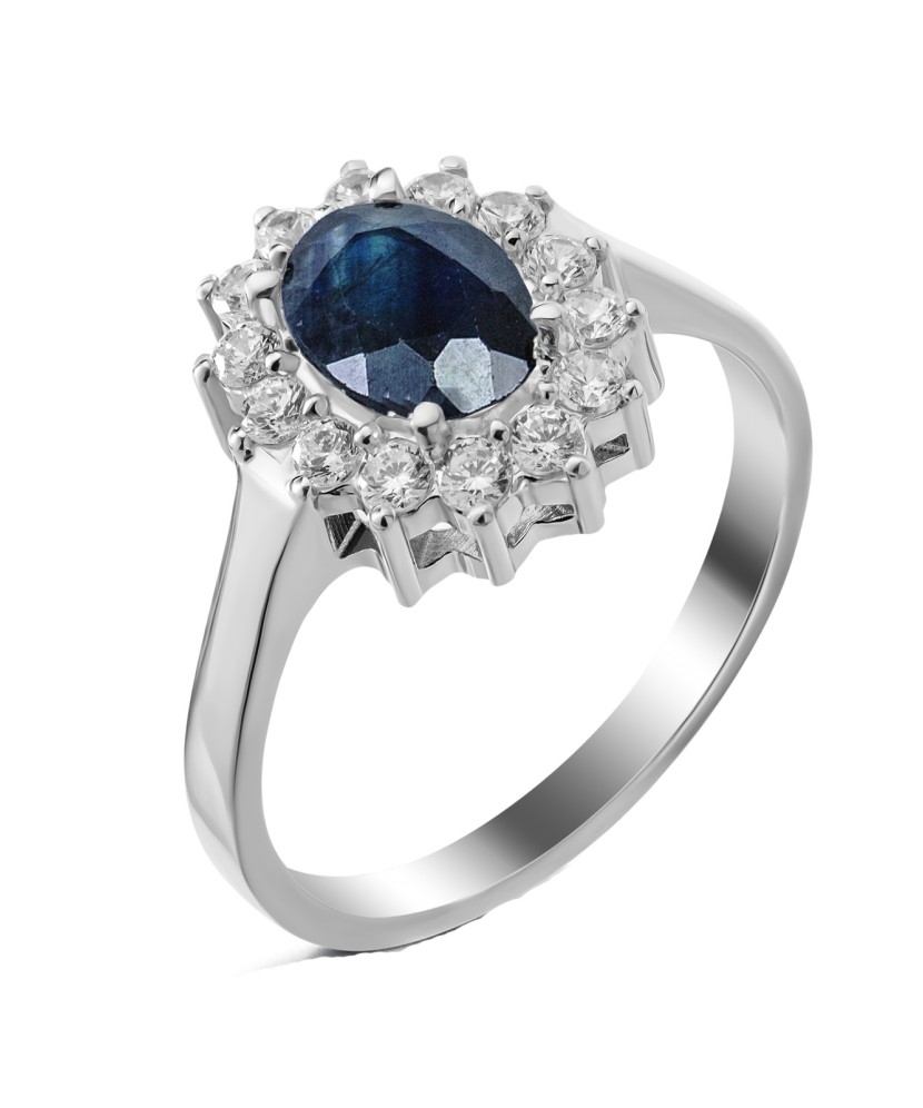 Hõbesõrmus safiiriga - Hõbesõrmused - Goldinga