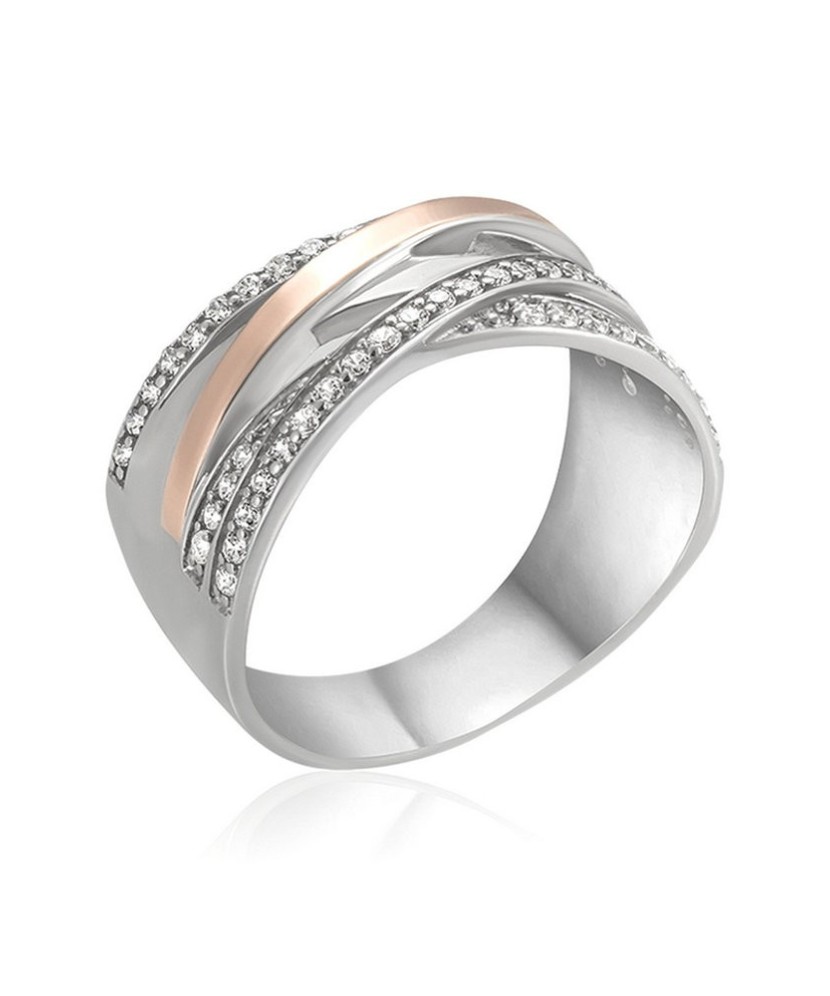 Hõbesõrmus tsirkooniga kullatud - Hõbesõrmused - Goldinga