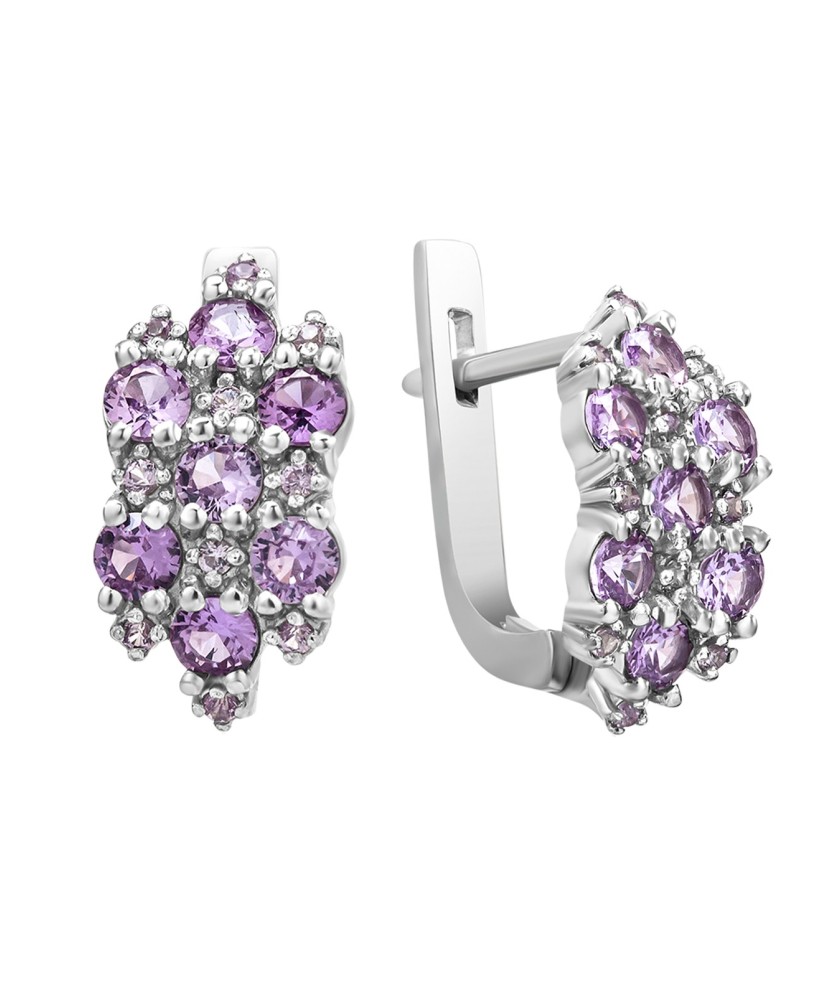 Sidabriniai auskarai su aleksandritais - Sidabriniai auskarai - Goldinga