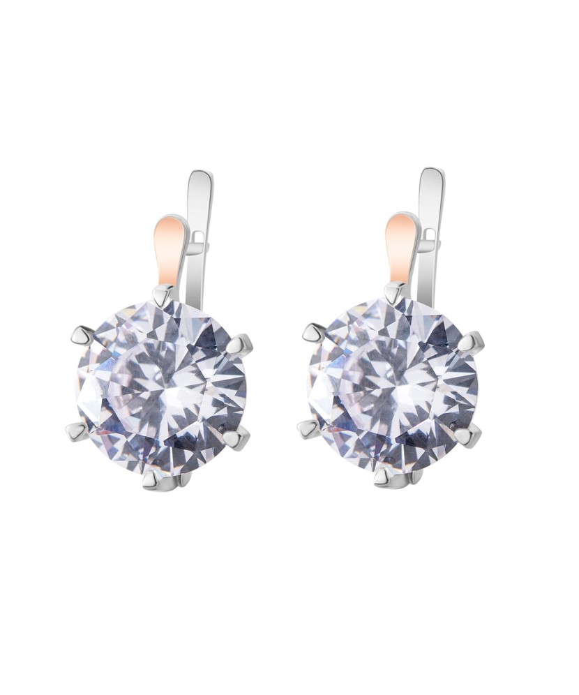 Hõbekõrvarõngad tsirkooniga kullatud - Hõbekõrvarõngad - Goldinga