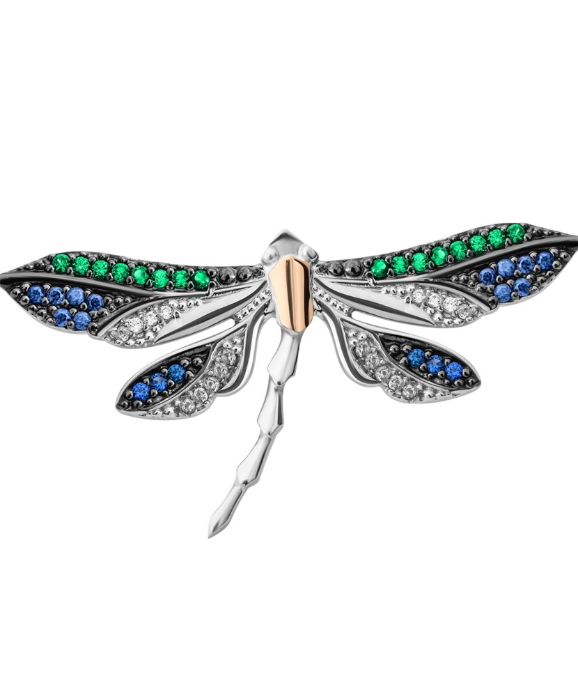 Hõbepross tsirkoonidega kullatud - Prossid - Goldinga