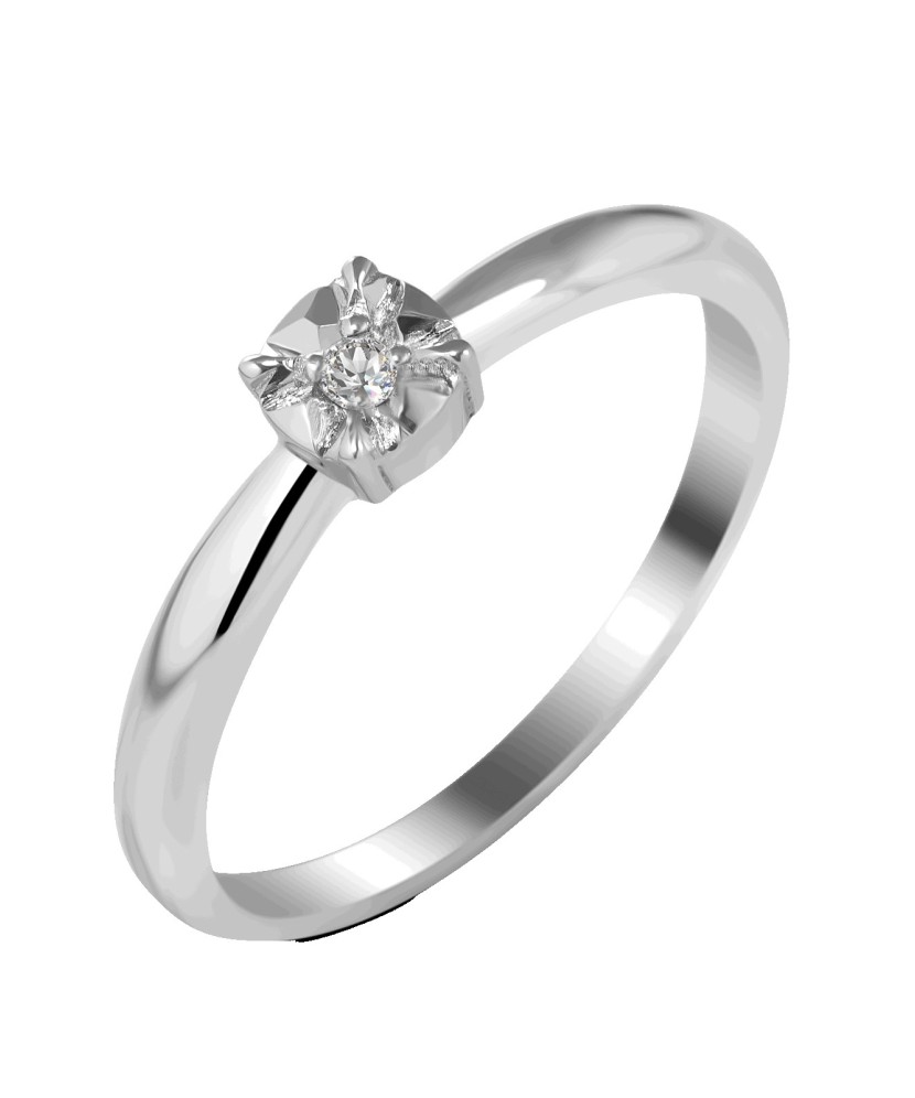 Hõbesõrmus briljandiga - Kuldsõrmused kalliskividega - Goldinga