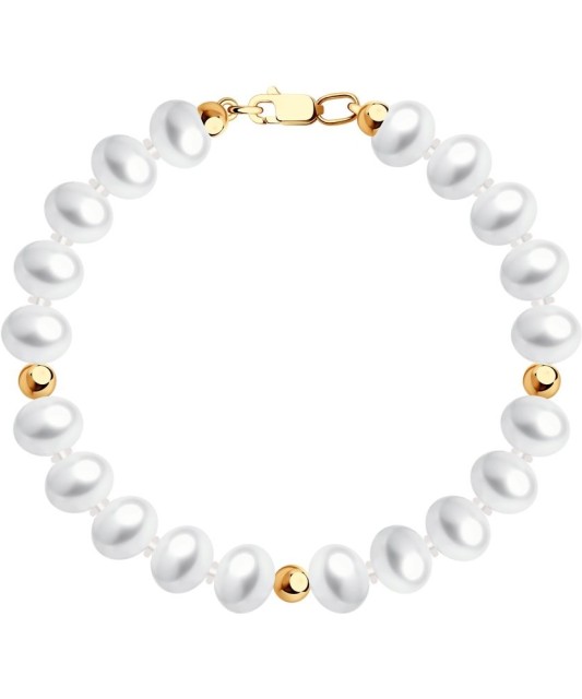 Apyrankė Su Perlais Ir Auksu - Auksinės apyrankės - Goldinga