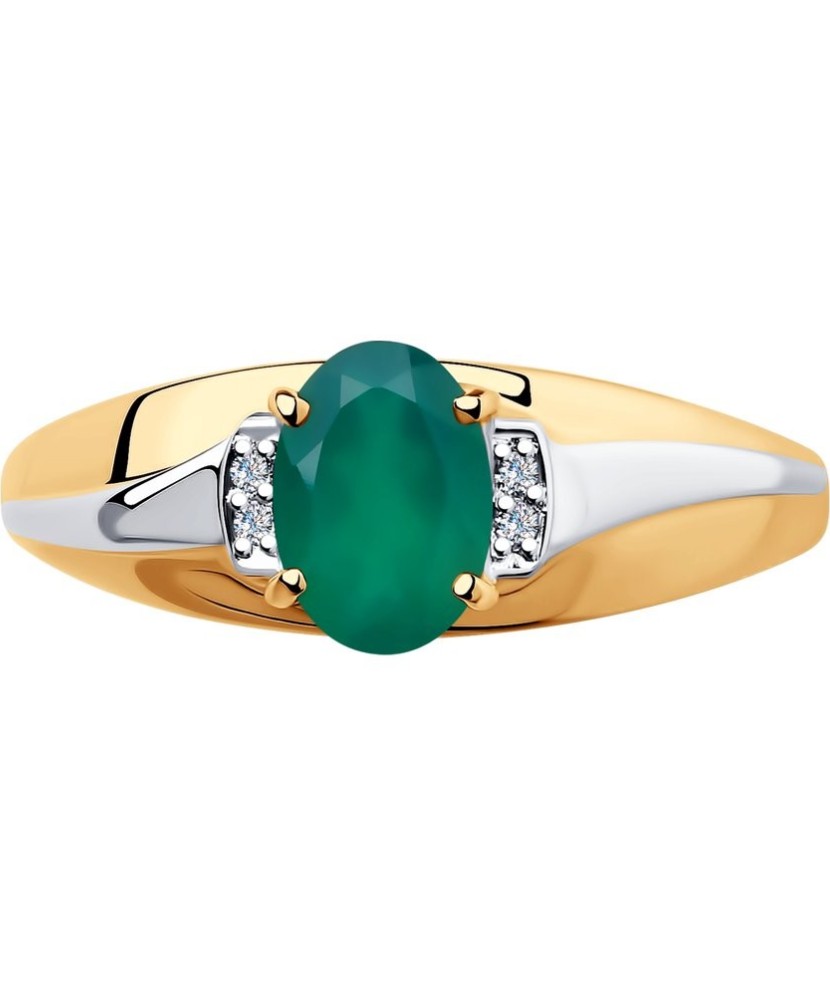 Kuldsõrmus agaadi ja tsirkooniga - Kuldsõrmused - Goldinga