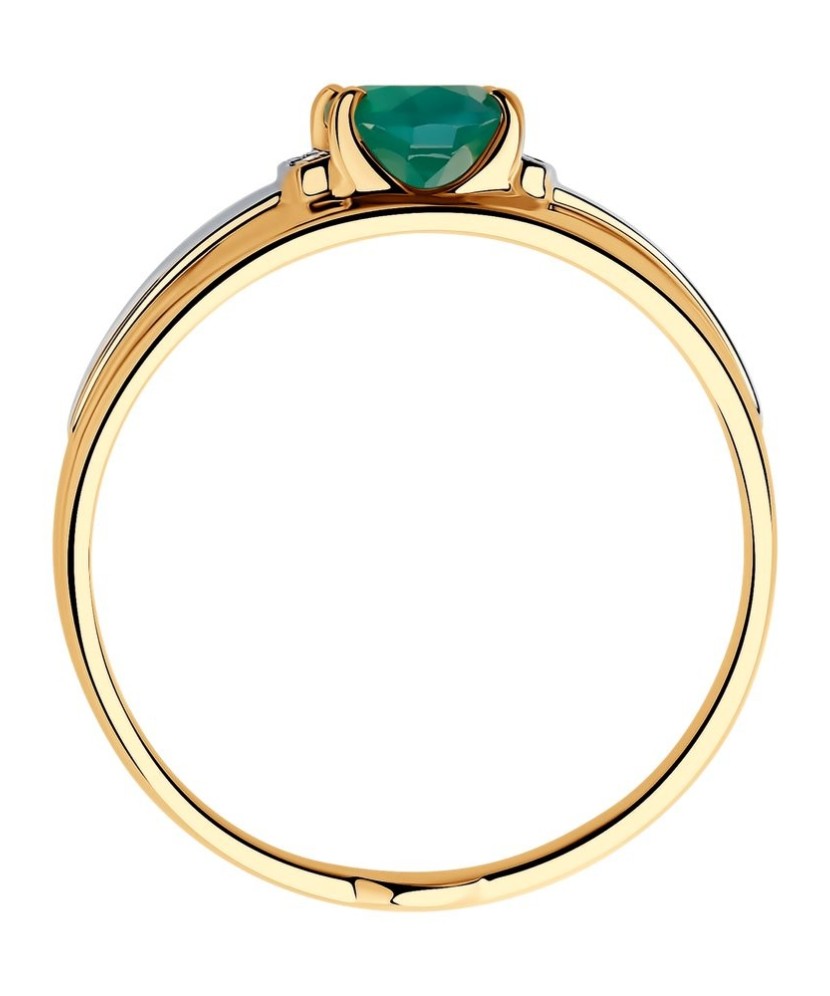 Kuldsõrmus agaadi ja tsirkooniga - Kuldsõrmused - Goldinga