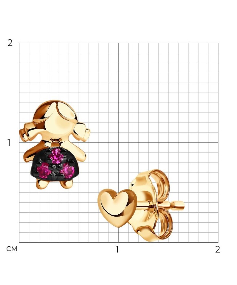 Kuldkõrvarõngad korundidega - Kuldkõrvarõngad - Goldinga