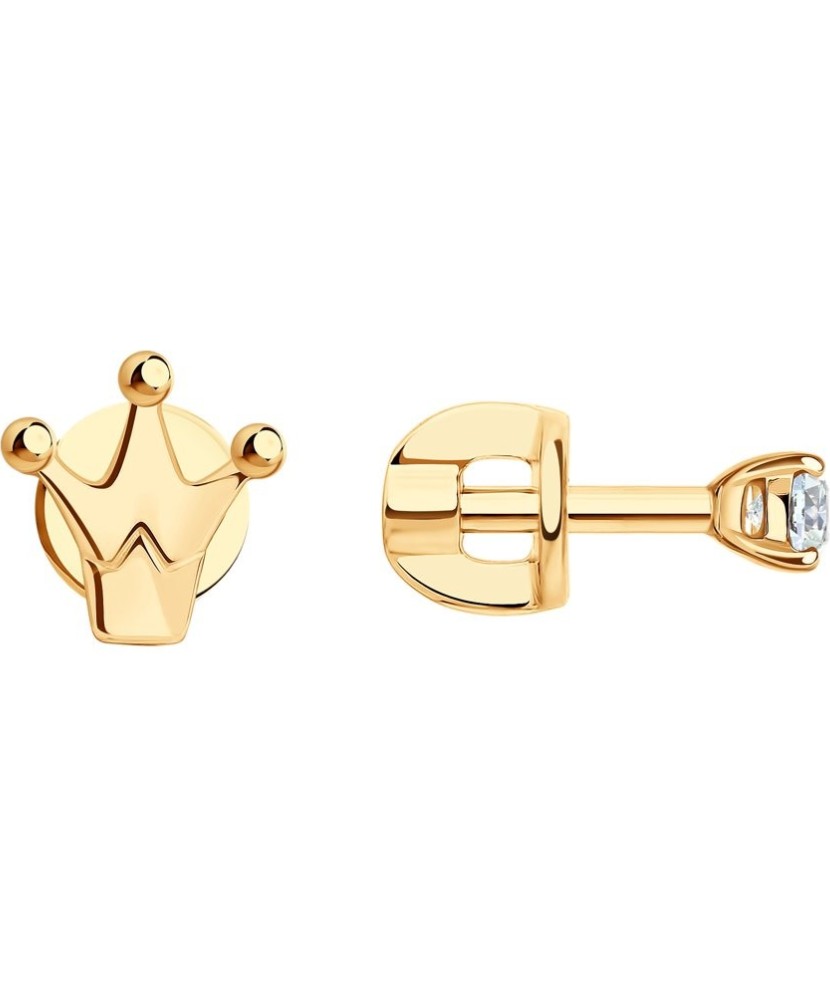 Auksiniai auskarai su cirkoniais - Auksiniai auskarai - Goldinga