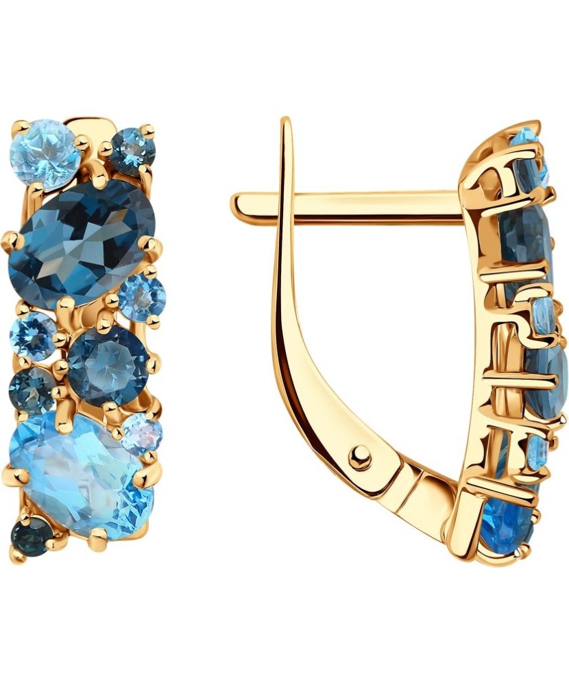 Kuldkõrvarõngad London topaasidega - Kuldkõrvarõngad - Goldinga