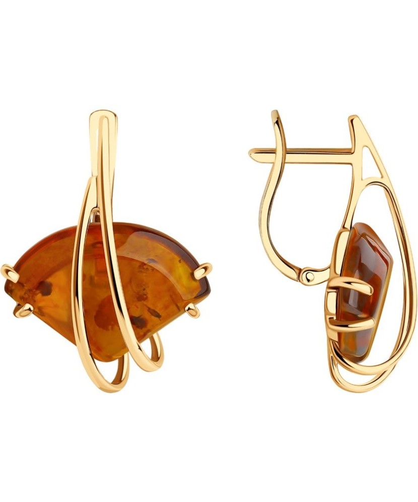 Kuldkõrvarõngad merevaiguga - Kuldkõrvarõngad - Goldinga