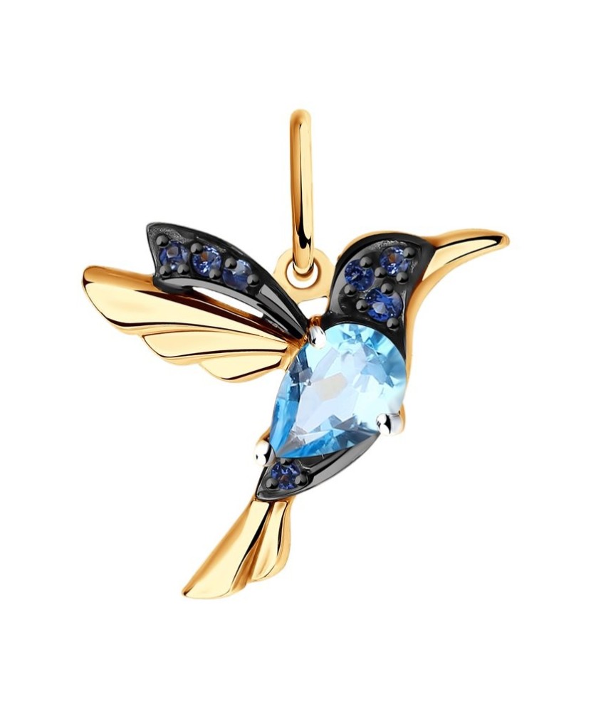 Kuldripats topaasi ja tsirkoonidega - Kullast ripatsid - Goldinga