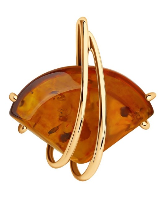 Auksinis pakabukas su gintaru - Auksiniai pakabukai - Goldinga