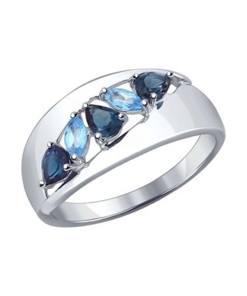 Hõbesõrmus London topaasidega - Hõbesõrmused - Goldinga