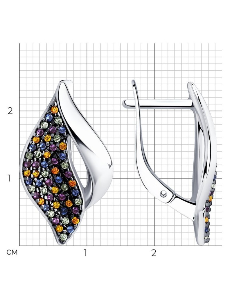 Hõbekõrvarõngad tsirkoonidega - Hõbekõrvarõngad - Goldinga