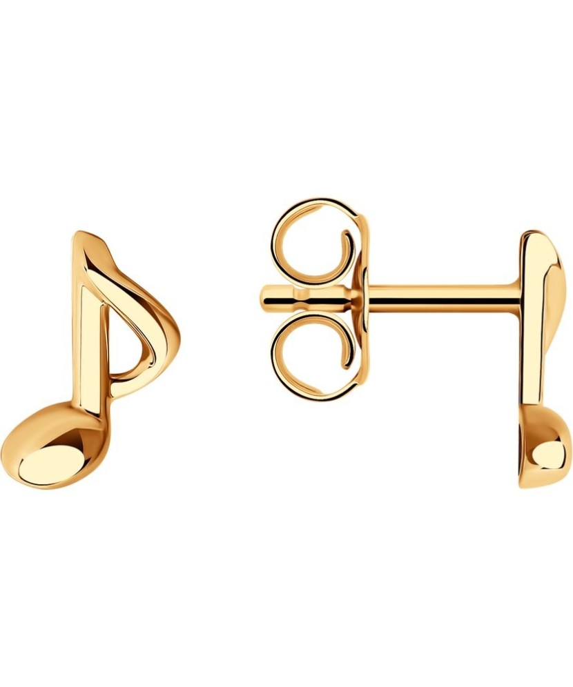 Kuldkõrvarõngad "Noot" - Kuldkõrvarõngad - Goldinga