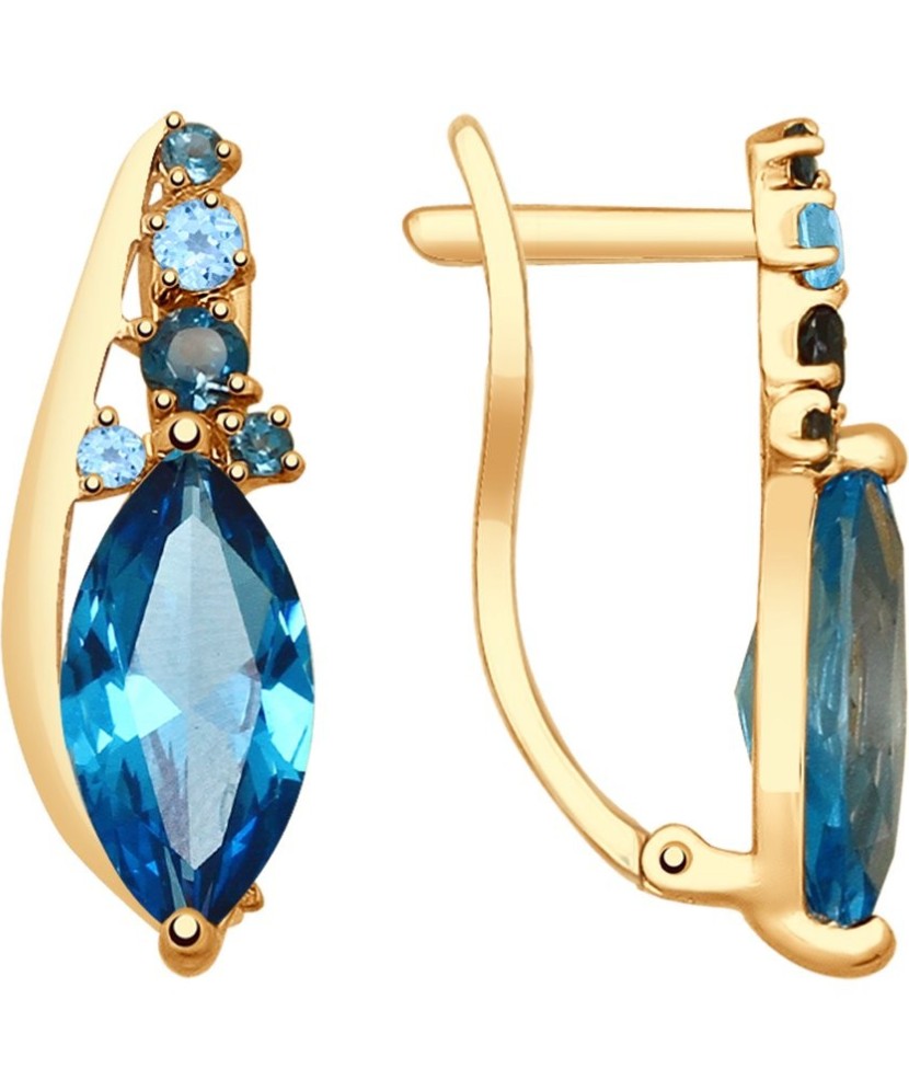 Kuldkõrvarõngad topaasidega - Kuldkõrvarõngad - Goldinga