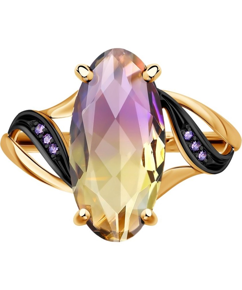 Kuldsõrmus sitali ja tsirkoonidega - Kuldsõrmused - Goldinga