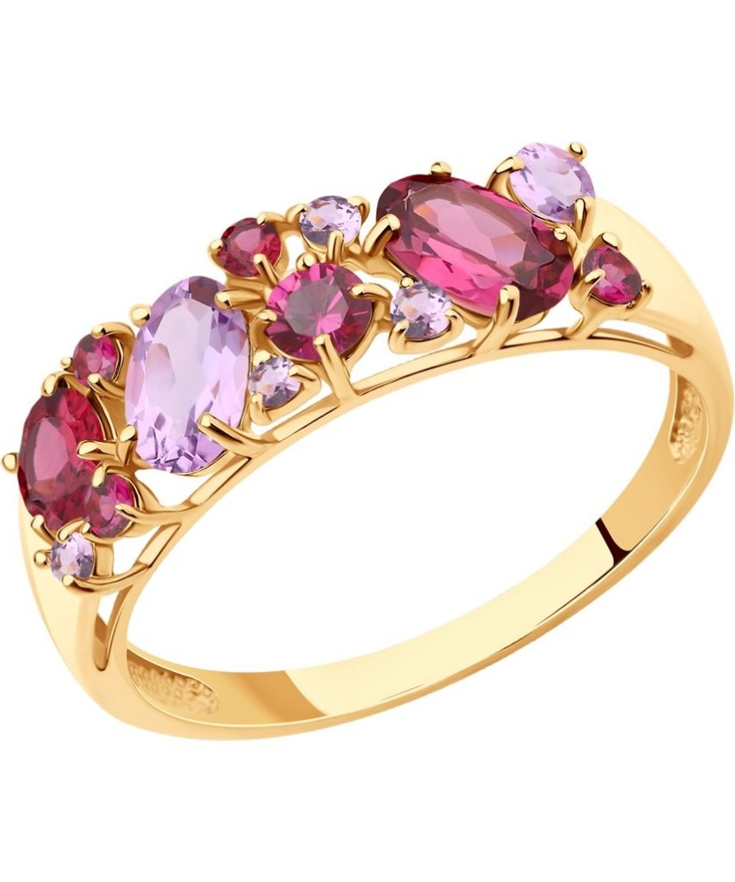 Kuldsõrmus ametüstidega - Kuldsõrmused - Goldinga