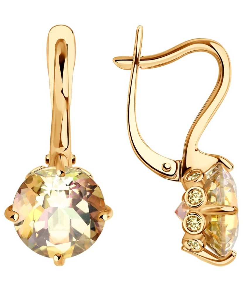 Kuldkõrvarõngad kristalliga - Kuldkõrvarõngad - Goldinga