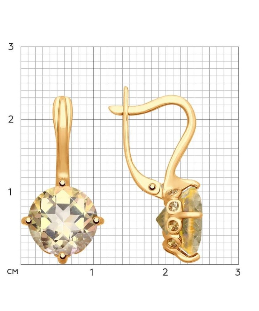 Kuldkõrvarõngad kristalliga - Kuldkõrvarõngad - Goldinga