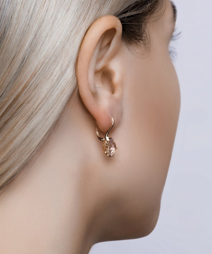 Kuldkõrvarõngad kristalliga - Kuldkõrvarõngad - Goldinga